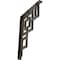 Ekena Millwork Eris Wrought Iron Bracket, (Single center brace), Antiqued Brass 1 1/2"W x 12"D x 15"H BKTM01X12X15SERABS - alternate 1